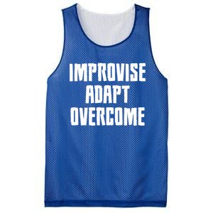 Improvise Adapt Overcome Military Funny Meme Gift Mesh Reversible Basketball Jersey Tank