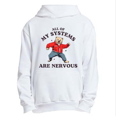 Iswearimnothigh All Of My Systems Are Nervous Bear Urban Pullover Hoodie