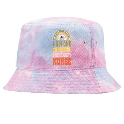 I Am One Thankful Endoscopy Nurse Bohemian Thanksgiving Gift Tie-Dyed Bucket Hat