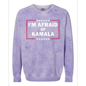 IM Afraid Of Kamala Funny Gift Colorblast Crewneck Sweatshirt