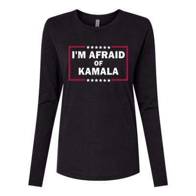 IM Afraid Of Kamala Funny Gift Womens Cotton Relaxed Long Sleeve T-Shirt