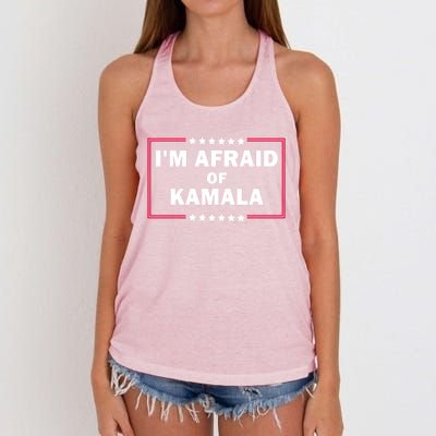 IM Afraid Of Kamala Funny Gift Women's Knotted Racerback Tank