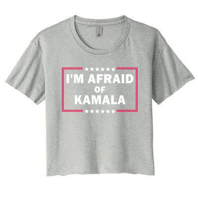 IM Afraid Of Kamala Funny Gift Women's Crop Top Tee