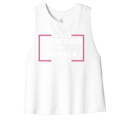 IM Afraid Of Kamala Funny Gift Women's Racerback Cropped Tank