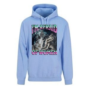 IM Afraid Of Women Funny Werewolf Wolf Meme Unisex Surf Hoodie