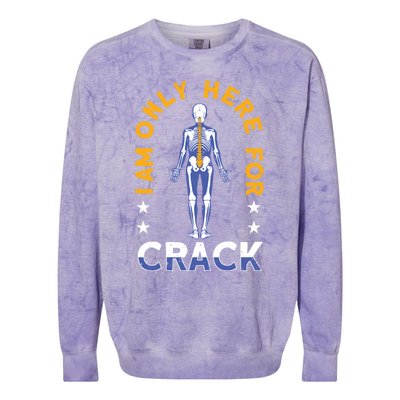 I Am Only Here For Crack Cute Gift Colorblast Crewneck Sweatshirt