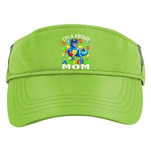 I'm A Proud Autism Mom Dinosaur Meaningful Gift Adult Drive Performance Visor