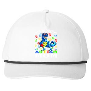 I'm A Proud Autism Mom Dinosaur Meaningful Gift Snapback Five-Panel Rope Hat