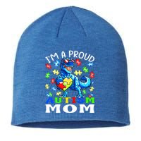 I'm A Proud Autism Mom Dinosaur Meaningful Gift Sustainable Beanie