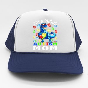 I'm A Proud Autism Mom Dinosaur Meaningful Gift Trucker Hat