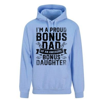 Im A Proud Bonus Dad Of An Awesome Bonus Daughter Bonus Dad Cute Gift Unisex Surf Hoodie