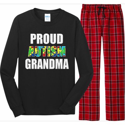 I'm A Proud Autism Grandma Autism Awareness Long Sleeve Pajama Set