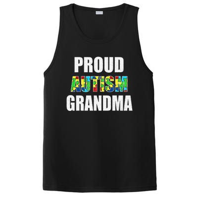 I'm A Proud Autism Grandma Autism Awareness PosiCharge Competitor Tank