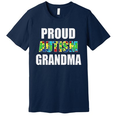 I'm A Proud Autism Grandma Autism Awareness Premium T-Shirt