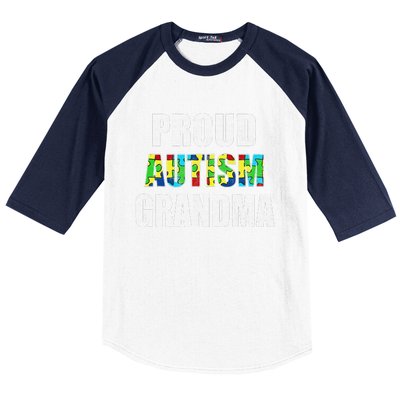 I'm A Proud Autism Grandma Autism Awareness Baseball Sleeve Shirt