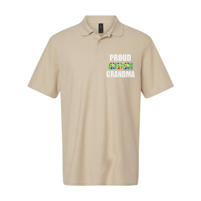 I'm A Proud Autism Grandma Autism Awareness Softstyle Adult Sport Polo