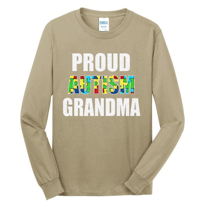 I'm A Proud Autism Grandma Autism Awareness Tall Long Sleeve T-Shirt