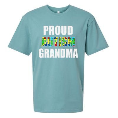 I'm A Proud Autism Grandma Autism Awareness Sueded Cloud Jersey T-Shirt