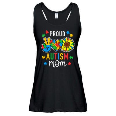 I'm A Proud Autism Mom Autism Awareness For Mom  Ladies Essential Flowy Tank