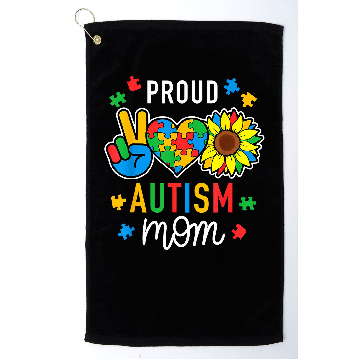 I'm A Proud Autism Mom Autism Awareness For Mom  Golf Towel