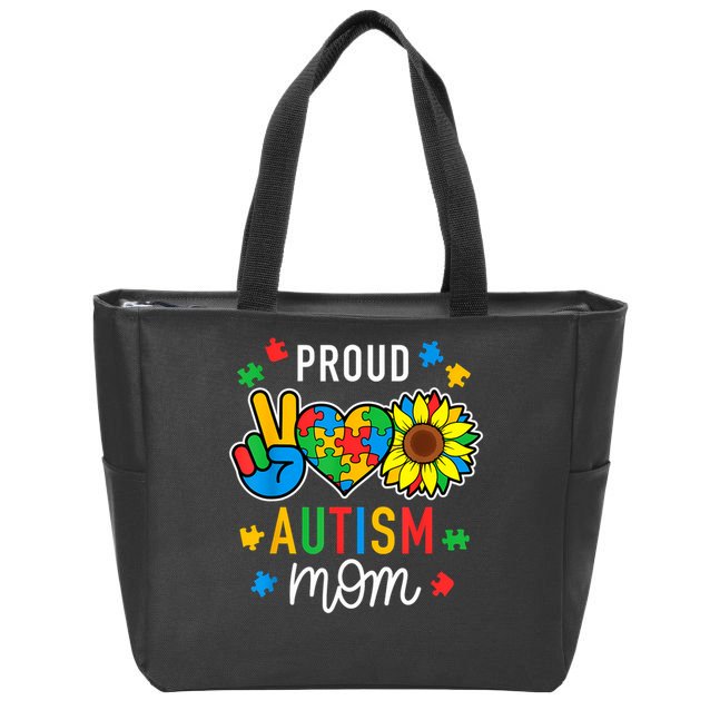 I'm A Proud Autism Mom Autism Awareness For Mom  Zip Tote Bag