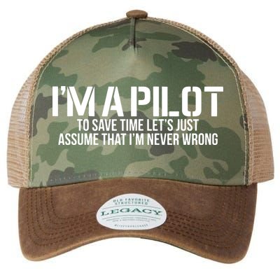 Im A Pilot To Save Time Never Wrong Aviation Legacy Tie Dye Trucker Hat