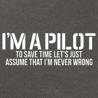 Im A Pilot To Save Time Never Wrong Aviation Cotton Canvas Backpack