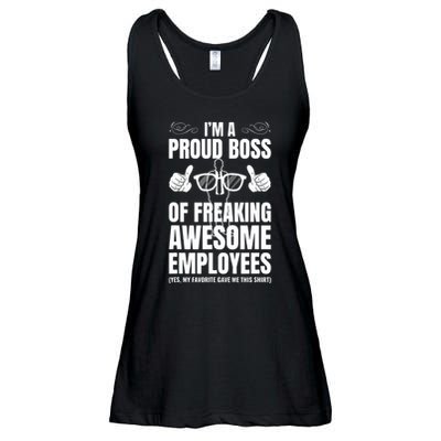 Im A Proud Boss Of Freaking Awesome Employees Gift Ladies Essential Flowy Tank