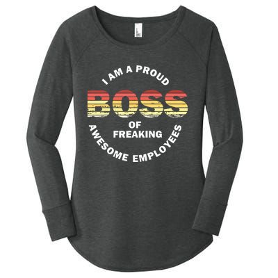 Im A Proud Boss Of Freaking Awesome Employees Women's Perfect Tri Tunic Long Sleeve Shirt