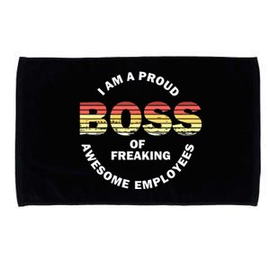 Im A Proud Boss Of Freaking Awesome Employees Microfiber Hand Towel