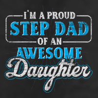 Im A Proud Step Dad Of An Awesome Daughter Stepdad Cool Gift 7 Panel Mesh Trucker Snapback Hat