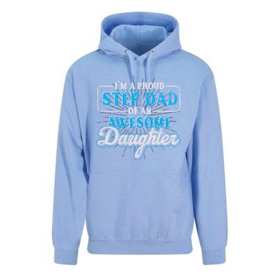 Im A Proud Step Dad Of An Awesome Daughter Stepdad Cool Gift Unisex Surf Hoodie