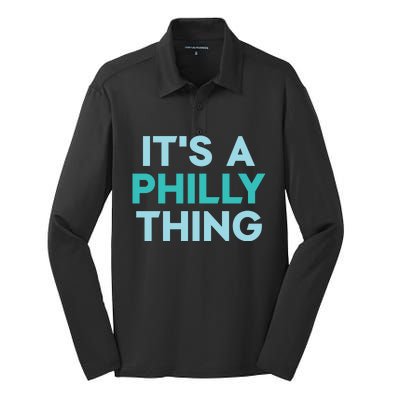 It's A Philly Thing Eagles Football Silk Touch Performance Long Sleeve Polo