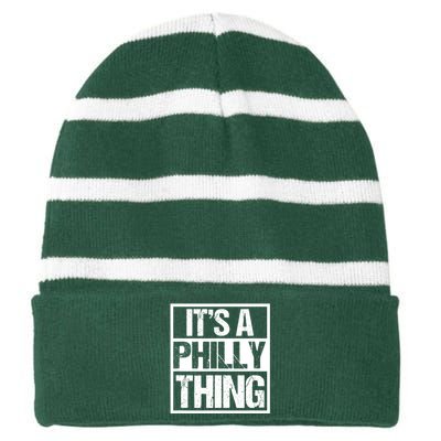 It's A Philly Thing Philadelphia Football Striped Beanie with Solid Band