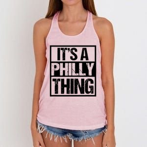 It's A Philly Thing Philadelphia Football Women's Knotted Racerback Tank