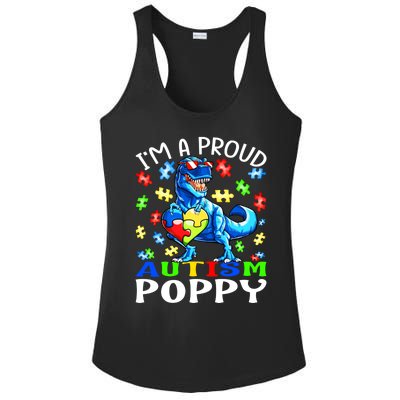 I'm A Proud Autism Poppy Dinosaur Gift Ladies PosiCharge Competitor Racerback Tank