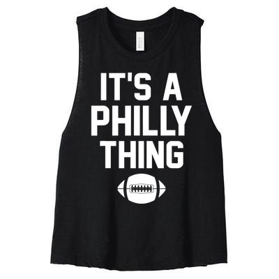 It's A Philly Thing Design Football Fan Women's Racerback Cropped Tank