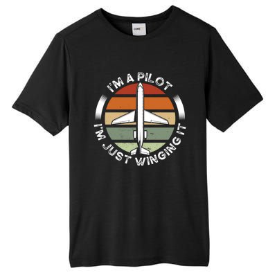 I'm A Pilot I'm Just Winging It Aviation Airline Pilot Tall Fusion ChromaSoft Performance T-Shirt