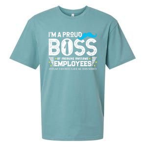 I'm A Proud Boss Of Freaking Awesome Employees Bosses Day Cute Gift Sueded Cloud Jersey T-Shirt