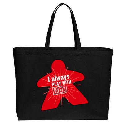 I Always Play With Red Cotton Canvas Jumbo Tote