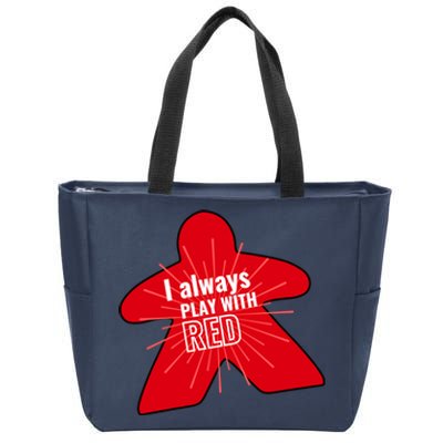 I Always Play With Red Zip Tote Bag