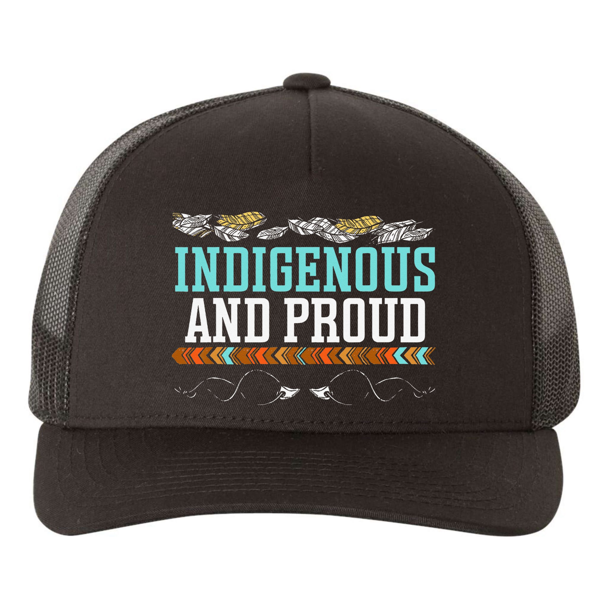 Indigenous And Proud Native American Native Pride Yupoong Adult 5-Panel Trucker Hat