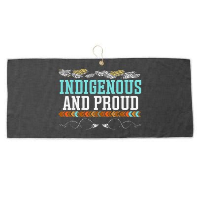 Indigenous And Proud Native American Native Pride Large Microfiber Waffle Golf Towel