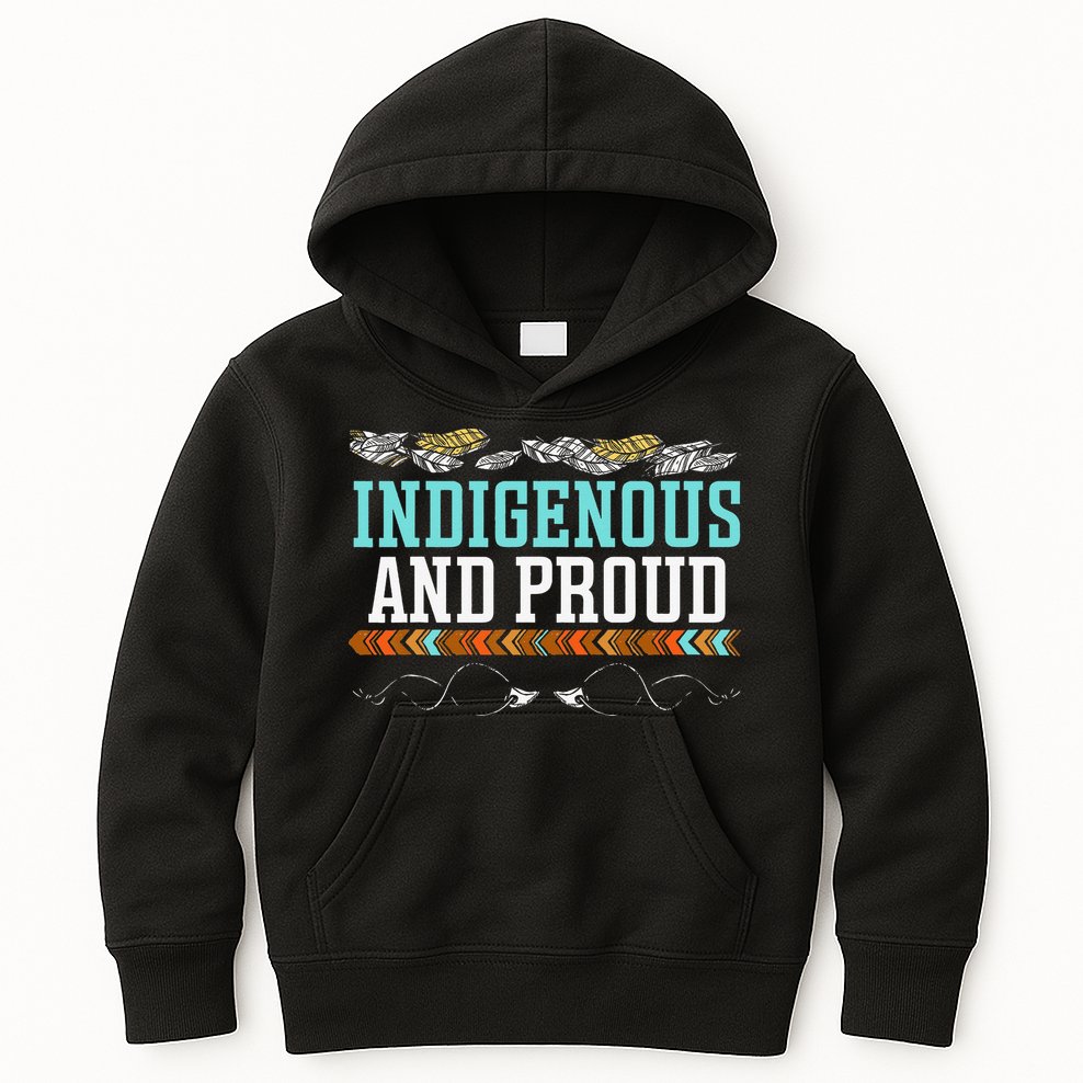 Indigenous And Proud Native American Native Pride Kids Hoodie