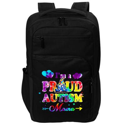 I'm A Proud Autism Mama Tie Dye Gnome Cool Gift Impact Tech Backpack