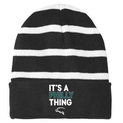 It's A Philly Thing Philadelphia Football Striped Beanie with Solid Band