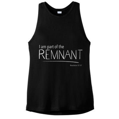 I Am Part Of The Remnant Revelation 12 Seventh Day Adventist Ladies PosiCharge Tri-Blend Wicking Tank