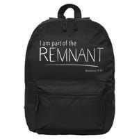 I Am Part Of The Remnant Revelation 12 Seventh Day Adventist 16 in Basic Backpack