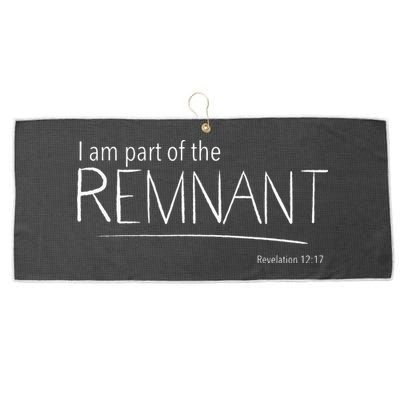 I Am Part Of The Remnant Revelation 12 Seventh Day Adventist Large Microfiber Waffle Golf Towel
