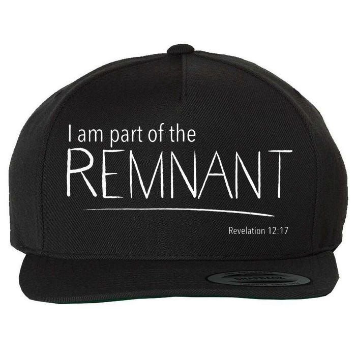 I Am Part Of The Remnant Revelation 12 Seventh Day Adventist Wool Snapback Cap
